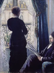 Interior, mujer en la ventana, 1880